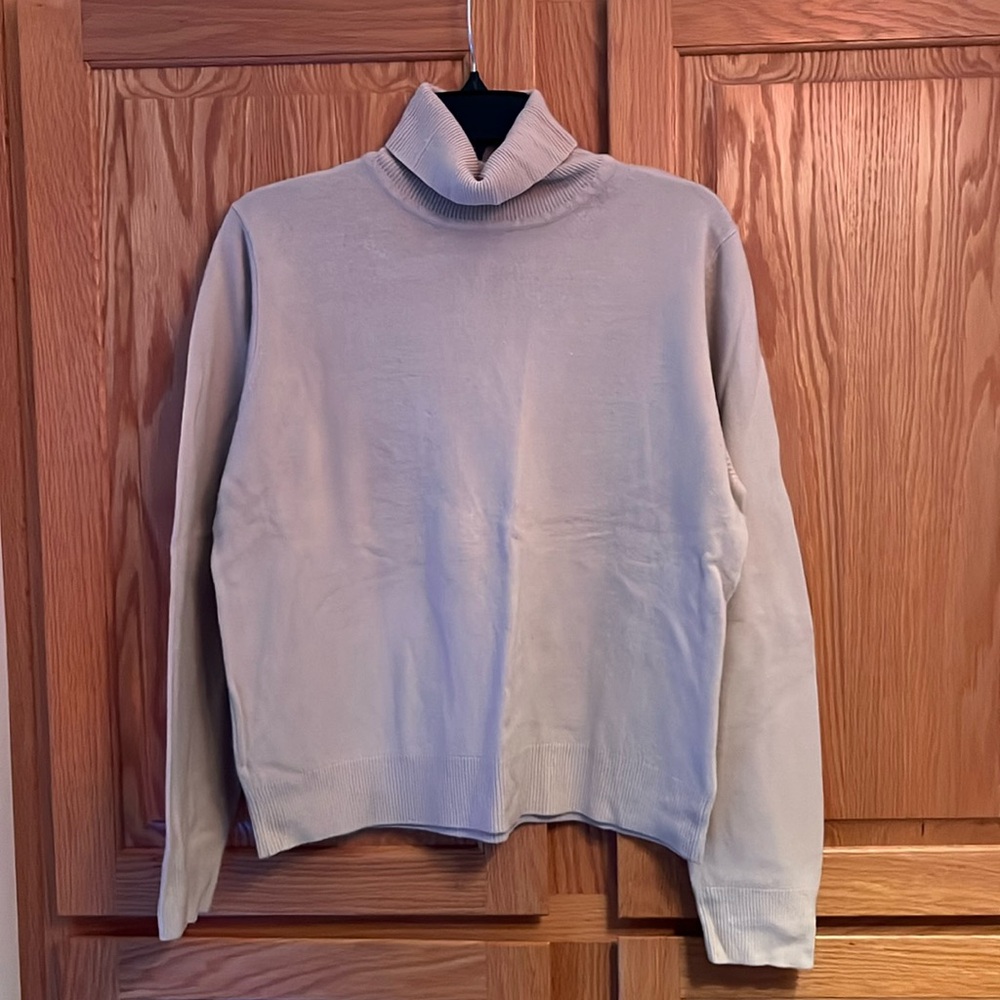 Women’s Beige Turtleneck Sweater